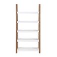 Trinity Reclaimed Wood & White Bookcase - Open