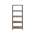 Urban Industrial Style Tall Bookcase - Rustic Wood