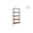 Urban Industrial Style Tall Bookcase - Rustic Wood