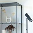Vita Tall Open Shelving Unit - Black Melamine
