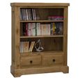 Deluxe Bookcase - 2 Drawer - Small - Oak