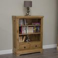 Deluxe Bookcase - 2 Drawer - Small - Oak
