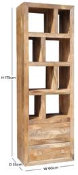 Yoga Light Wood Multi Shelf Tall Display Unit