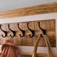 Alfie Coat Hook Hanger - Wall Mounted - White - Mango Wood