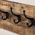 Alfie Coat Hook Hanger - Wall Mounted - White - Mango Wood