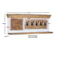 Alfie Coat Hook Hanger - Wall Mounted - White - Mango Wood