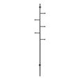 Aspen Coat Hanger - Black Metal - Wall Mounted