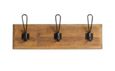 Caroni Natural 3 Hooks Coat Rack (Set of 2)