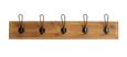 Caroni Natural 5 Hooks Coat Rack (Set of 2)