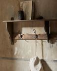 Caroni Natural Shelf with 4 Hooks Coat Rack