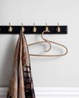 Edgy Black 6 Hooks Coat Rack (Set of 2)