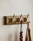 Edgy Brown 3 Hooks Coat Rack (Set of 4)