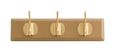 Edgy Brown 3 Hooks Coat Rack (Set of 4)