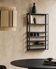 Zaros Black Metal Wall Shelf