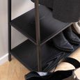 Seaford Clothes Rack - Black Melamine and Metal