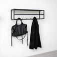 Seaford Clothes Rack - Wall Mounted - Black Metal