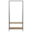 Seaford Clothes Rack - Oak and Black Metal