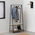 Seaford Clothes Rack - Oak and Black Metal