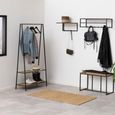Seaford Clothes Rack - Oak and Black Metal