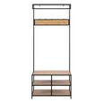 Seaford Clothes Rack - Large - Oak and Black Metal