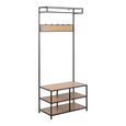 Seaford Clothes Rack - Large - Oak and Black Metal