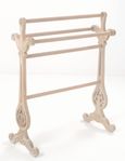 Vintage Mahogany French Style Carved Towel Rail