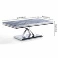 Lisbon Grey Marble and Chrome Coffee Table