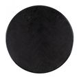 Blackbone Black Oak 2 Tier Round Coffee Tables with Silver Trim