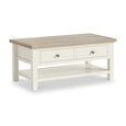 Modern Storage Coffee Table - White Painted