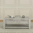 Amsterdam Coffee Table - 2 Drawer - Grey Washed Oak