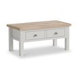 Modern Coffee Table - 2 Drawer - Grey Painted