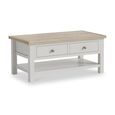 Modern Storage Coffee Table - Grey Painted
