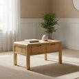 Thurlestone Curved Coffee Table - 2 Drawer - Oak