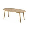 Valencia Herringbone Oval Elip Coffee Table - Oak