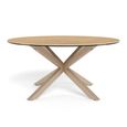 Heaven Round Dining Table - 4 Seater - Round - Oak and Glass - with Star Legs