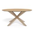 Heaven Round Dining Table - 4 Seater - Round - Oak and Glass - with Star Legs