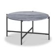Marmora Coffee Table - Round - Grey Marble
