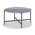 Marmora Coffee Table - Round - Grey Marble