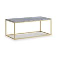Marmora Coffee Table - Grey Marble & Gold