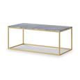 Marmora Coffee Table - Grey Marble & Gold