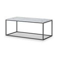 Marmora Coffee Table - White Marble & Grey