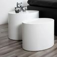 Mice Coffee Table - Set of 2 - White Gloss Oval