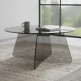 Samos Coffee Table - Round - Smoked Glass