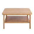 Banbury Coffee Table - Square - Oak with Shelf