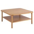 Banbury Coffee Table - Square - Oak with Shelf
