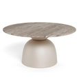 Ferrol Coffee Table - Round - Grey Marble with Grey Base