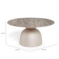Ferrol Coffee Table - Round - Grey Marble with Grey Base