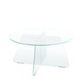 Samos Coffee Table - Round - Clear Glass