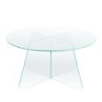 Samos Coffee Table - Round - Clear Glass