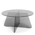 Samos Coffee Table - Round - Smoked Glass